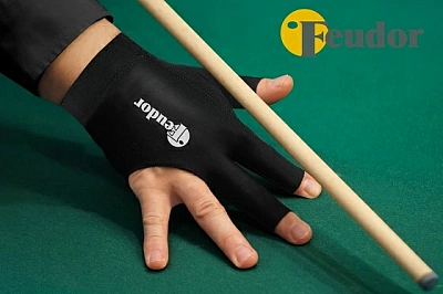 Перчатка-бильярдная Feudor Pro black Right XL