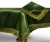 Чехол для бил/стола "Элегант" 8ф, обрамлен бахромой, цвет green/gold