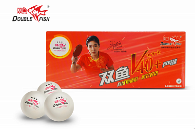 Мячи для н/т Double Fish 40+ Three star 3* Volant (ITTF)