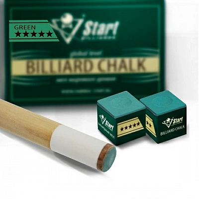 Мел Startbilliards 5 звезд зеленый (12 шт. качества 8А)